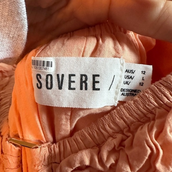 SOVERE Mercy Reversible Cut Out Midi Dress in light orange  Size L - Picture 5 of 8